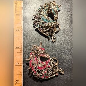 Celebrate The Year Of The Red Horse With Elegant Horse Brooches with Rhinestones
